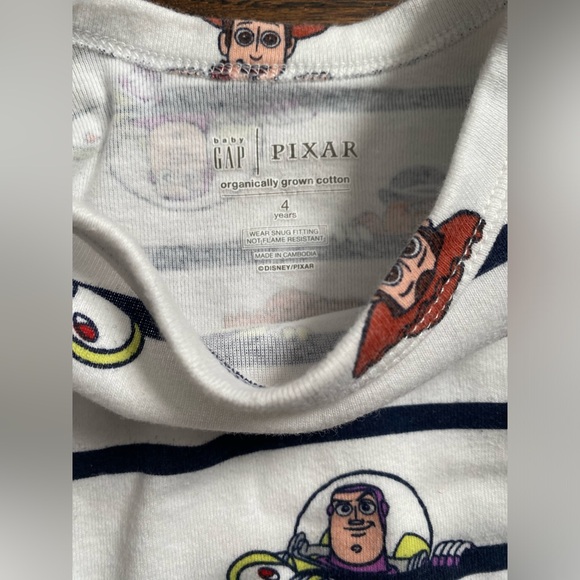 Toy Story toddler 4yrs Pajama Set GAP Pixar gender neutral PJs woody buzz slinky - Picture 7 of 14